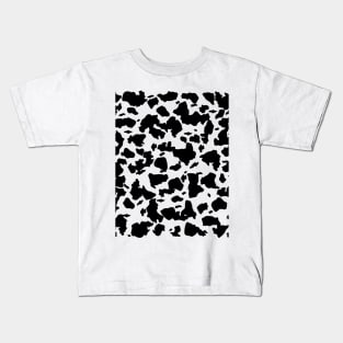 Beautiful Black and White Cow Pattern Animal Print Camouflage Kids T-Shirt